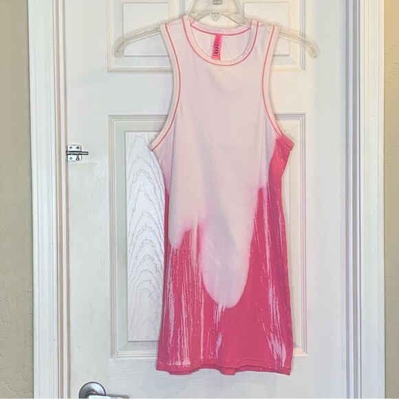 Skims Cotton Rib Tank Mini Dress in Sugar Pink Ombré Size 2X - Picture 8 of 9